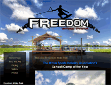 Tablet Screenshot of freedomwakepark.com